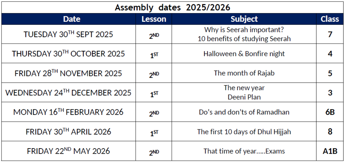 assembly dates 2025-26